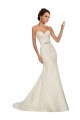 Outlet Blanco Cubierta Cuello de Corazón Cola capilla Tul Encaje Vestidos de novia